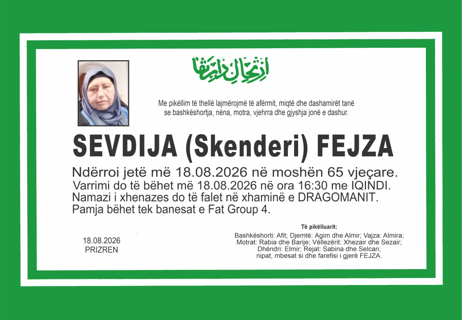 Sevdije xhelo Fejza