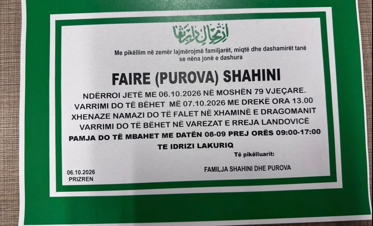 Fahrije Faridin Shaini
